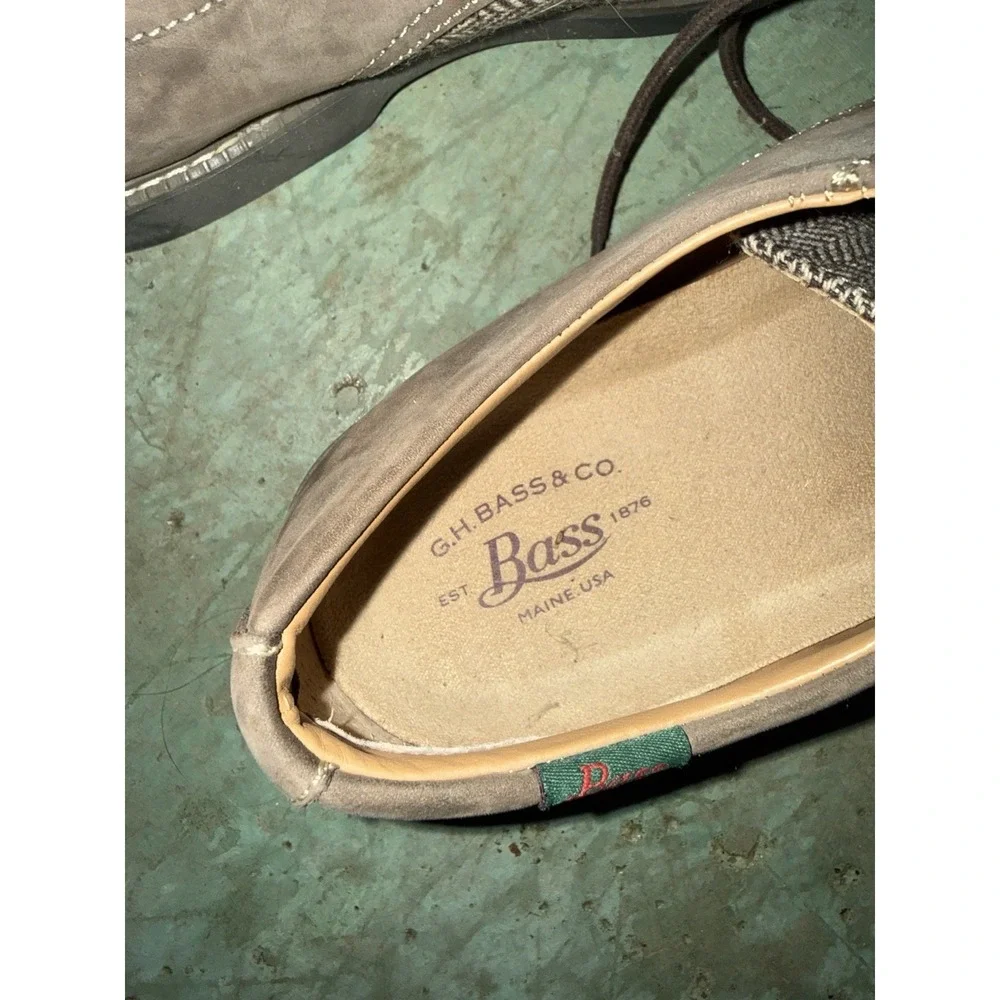 Bass J.S. Patterson 9.5M Brown Herringbone Oxford‎ Casual Shoes